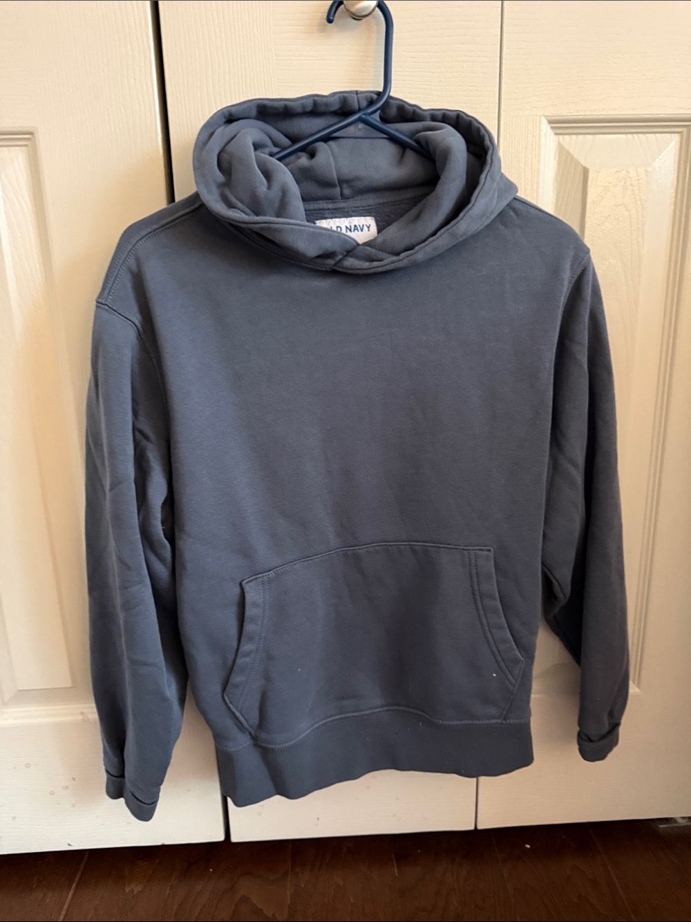 Old Navy Men's Hooded Sweatshirt - Slate Gray Blue